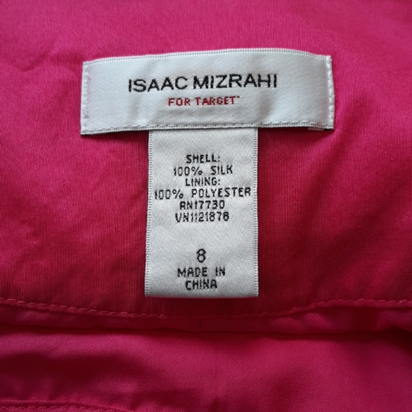 Isaac Mizrahi 100% Silk Hot Pink Slip Pencil Skirt - Picture 5 of 5